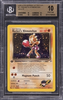 2000 Pokemon TCG Gym Heroes 1st Edition Holographic #11 Rockets Hitmonchan - BGS PRISTINE 10 - Pop 1